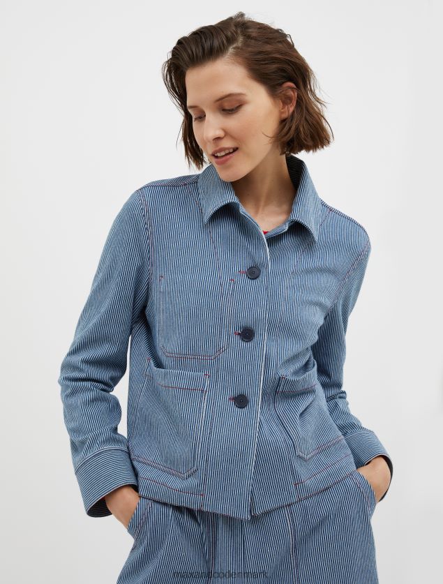 Kvinder jacquard-jersey jakke MAX&Co. Marine blå B2Z2T6283 beklædning