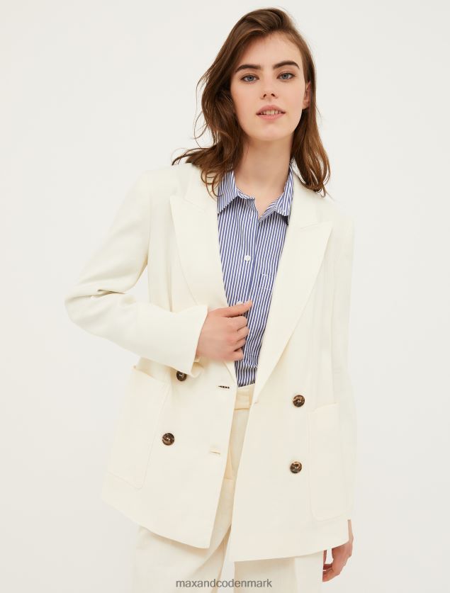 Kvinder langline blazer MAX&Co. elfenben B2Z2T6896 beklædning