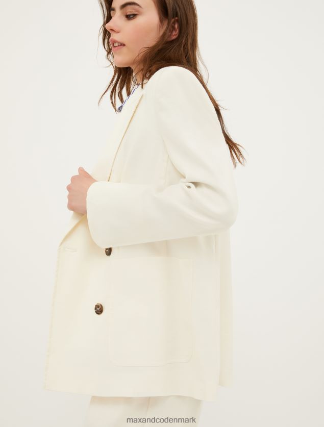 Kvinder langline blazer MAX&Co. elfenben B2Z2T6896 beklædning