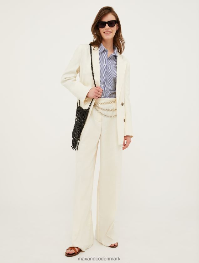Kvinder langline blazer MAX&Co. elfenben B2Z2T6896 beklædning