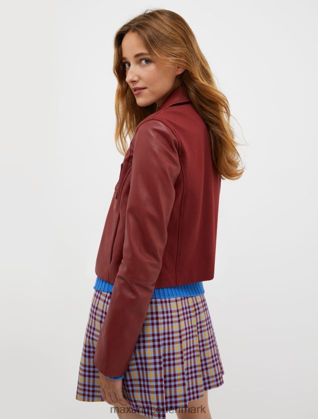 Kvinder nappa læder og jerseyjakke MAX&Co. bordeaux B2Z2T6889 beklædning