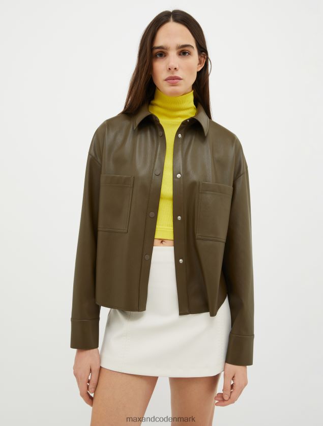 Kvinder overtrøje i coated jersey MAX&Co. Brun B2Z2T6293 beklædning