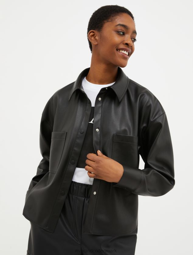 Kvinder overtrøje i coated jersey MAX&Co. sort B2Z2T6292 beklædning