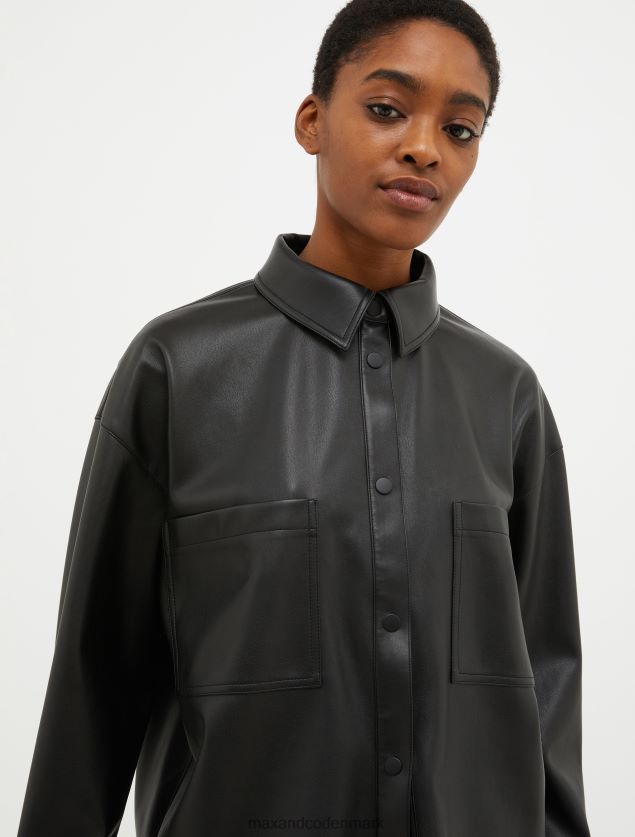 Kvinder overtrøje i coated jersey MAX&Co. sort B2Z2T6292 beklædning