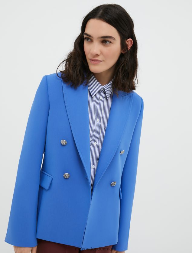 Kvinder slim fit dobbeltradet blazer MAX&Co. Marine blå B2Z2T6200 beklædning