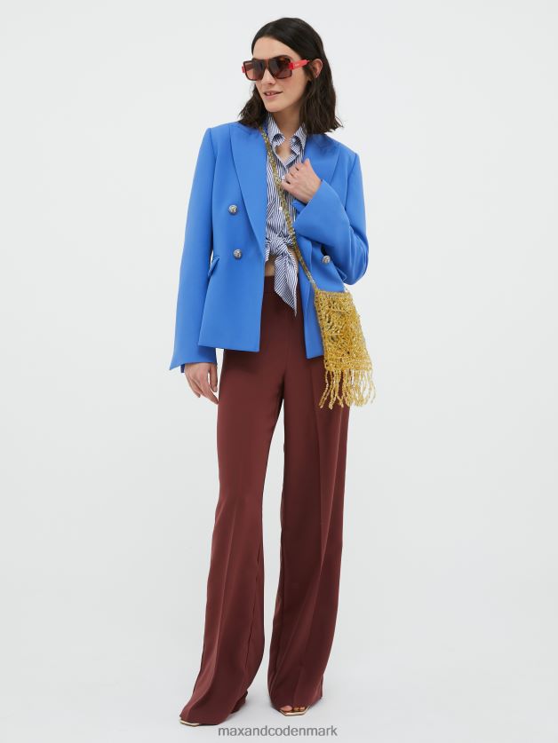 Kvinder slim fit dobbeltradet blazer MAX&Co. Marine blå B2Z2T6200 beklædning