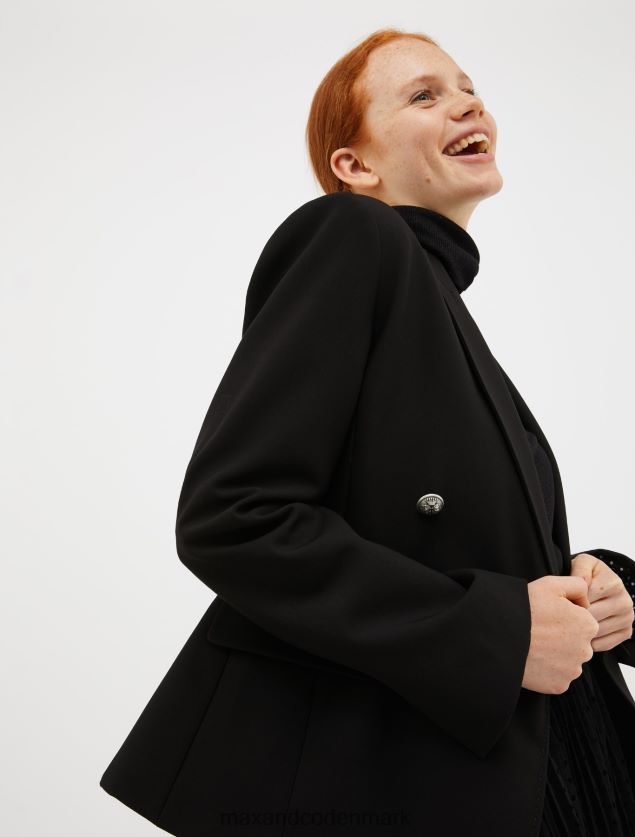 Kvinder slim fit dobbeltradet blazer MAX&Co. sort B2Z2T6199 beklædning