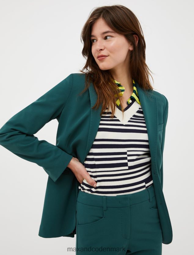 Kvinder slim fit stretch-twill blazer MAX&Co. grøn B2Z2T6185 beklædning