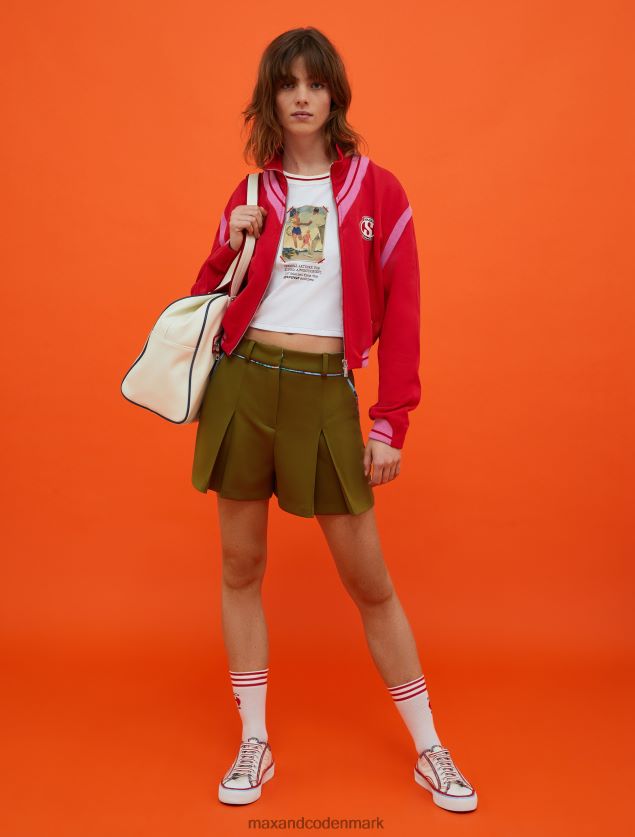 Kvinder superga bomberjakke i fleece MAX&Co. rød B2Z2T6894 beklædning