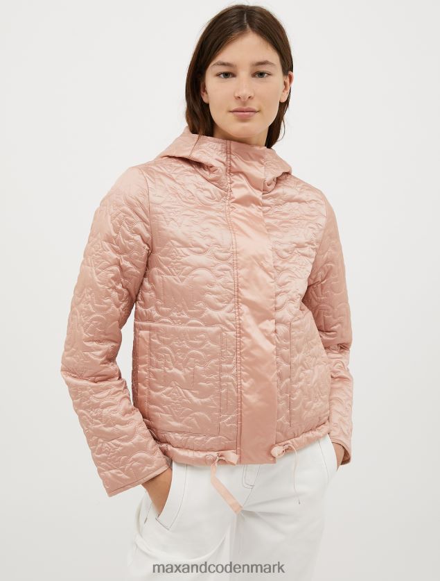 Kvinder polstret jakke med hætte med monogram MAX&Co. rosa lyserød B2Z2T6914 beklædning