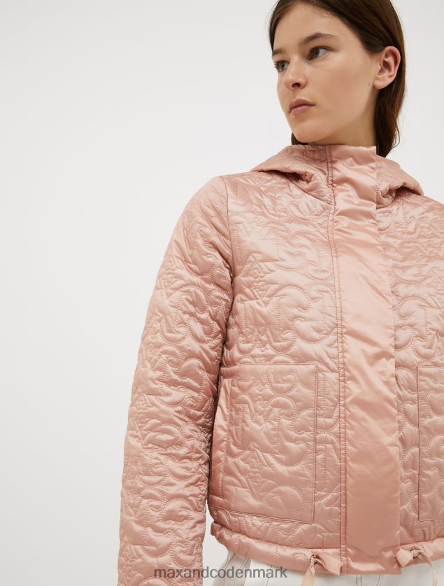 Kvinder polstret jakke med hætte med monogram MAX&Co. rosa lyserød B2Z2T6914 beklædning