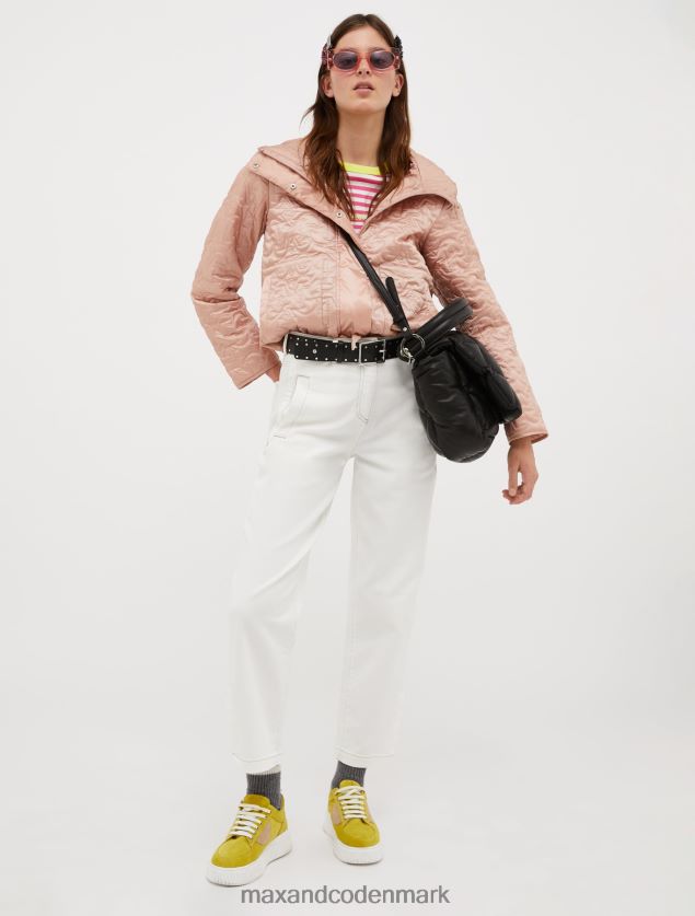 Kvinder polstret jakke med hætte med monogram MAX&Co. rosa lyserød B2Z2T6914 beklædning