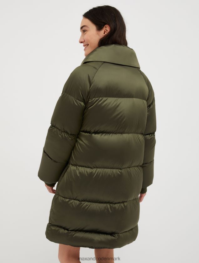 Kvinder polstret pufferjakke med fjerdun MAX&Co. kakigrøn B2Z2T6930 beklædning