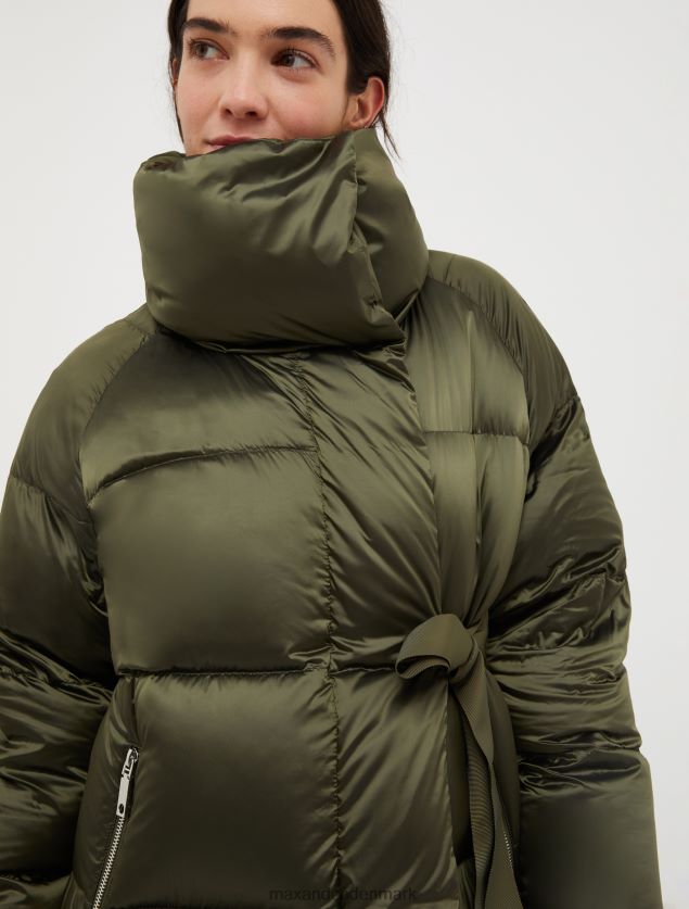 Kvinder polstret pufferjakke med fjerdun MAX&Co. kakigrøn B2Z2T6930 beklædning