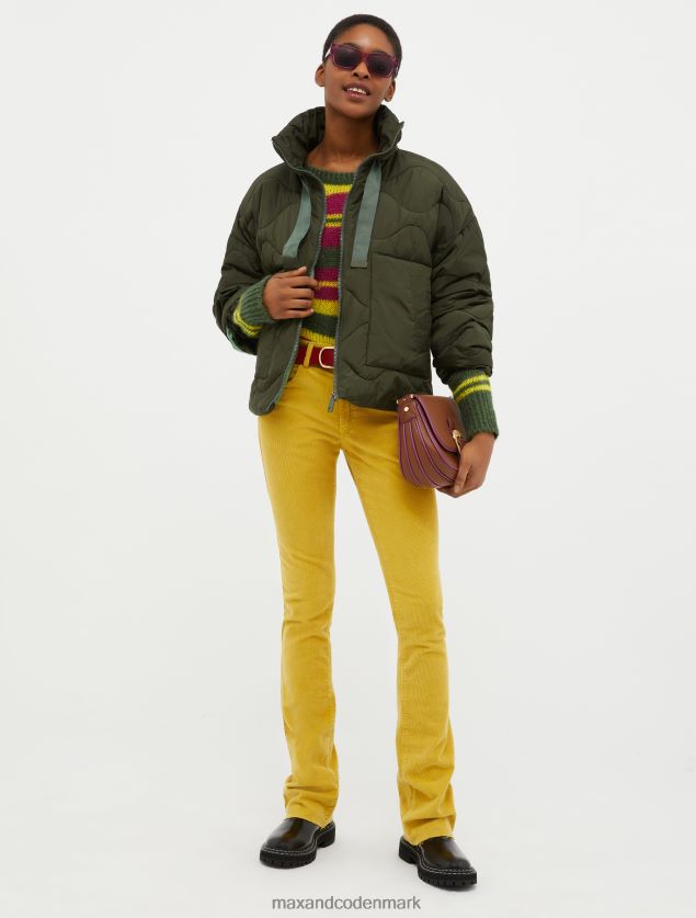 Kvinder polstret pufferjakke med snoretræk MAX&Co. mudder brun B2Z2T6924 beklædning