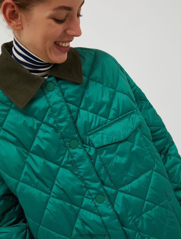 Kvinder vendbar quiltet frakke MAX&Co. mørkegrøn B2Z2T6919 beklædning