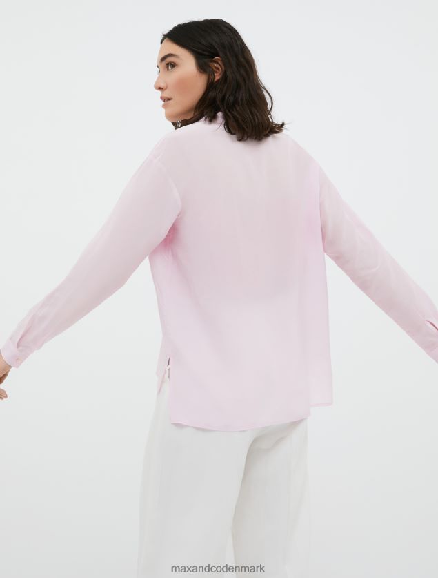 Kvinder bomulds- og silkeskjorte MAX&Co. lyserød B2Z2T6464 beklædning