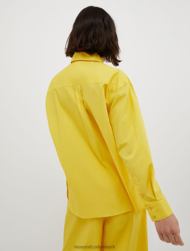 Kvinder bomuldspoplin skjorte MAX&Co. citron B2Z2T6460 beklædning
