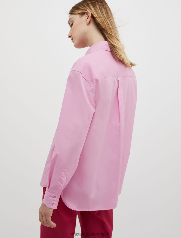 Kvinder bomuldspoplin skjorte MAX&Co. lyserød B2Z2T6459 beklædning