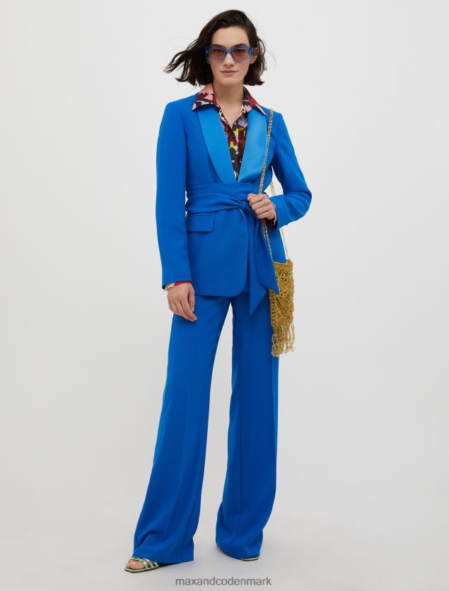 Kvinder crepon skjorte med blomstertryk MAX&Co. midnatsblåt mønster B2Z2T6507 beklædning