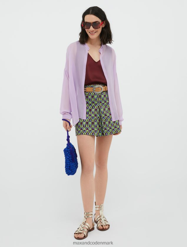 Kvinder georgette skjorte MAX&Co. lilla B2Z2T6448 beklædning