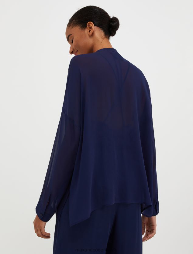 Kvinder georgette skjorte MAX&Co. midnatsblå B2Z2T6441 beklædning