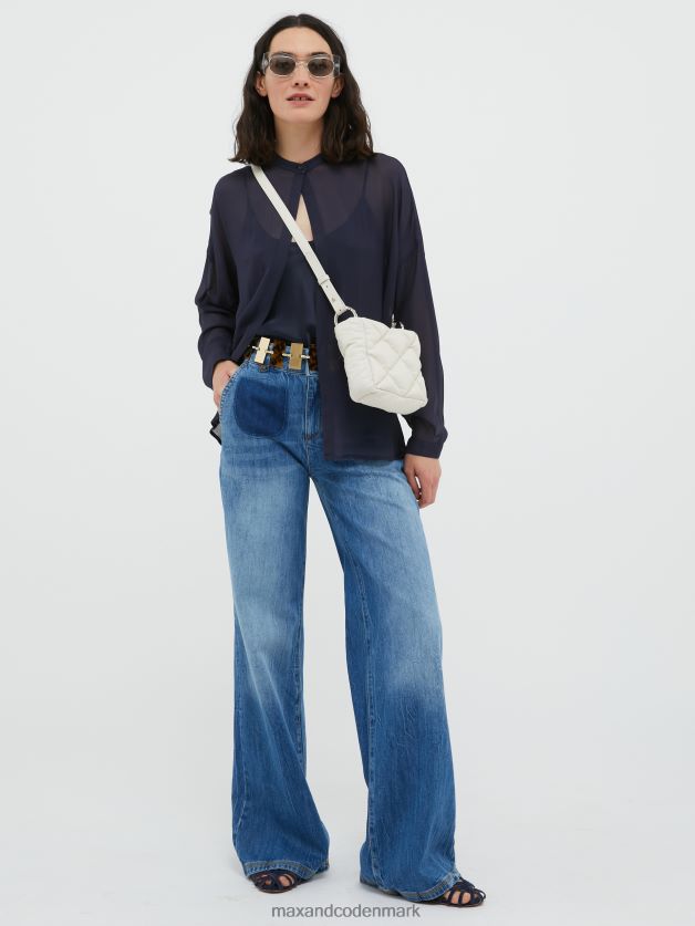 Kvinder georgette skjorte MAX&Co. midnatsblå B2Z2T6447 beklædning