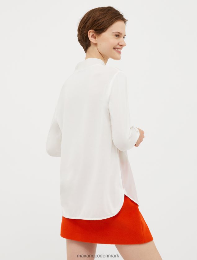 Kvinder jersey og silkebluse MAX&Co. elfenbensmønster B2Z2T6533 beklædning