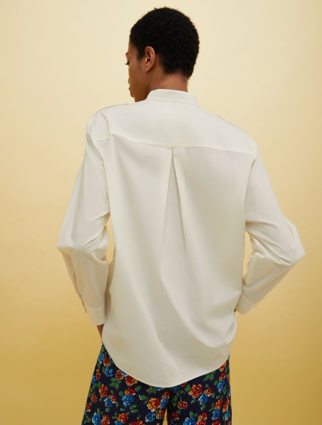 Kvinder mennesker, steder, farve safari skjorte MAX&Co. hvid B2Z2T6506 beklædning