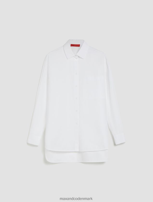 Kvinder poplinskjorte med afslappet pasform MAX&Co. hvid B2Z2T6522 beklædning
