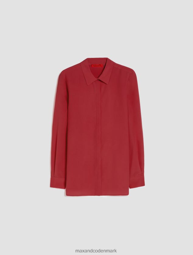 Kvinder silke crepe-de-chine skjorte MAX&Co. bordeaux B2Z2T6502 beklædning