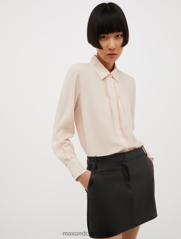 Kvinder silke crepe-de-chine skjorte MAX&Co. lyserød B2Z2T6514 beklædning