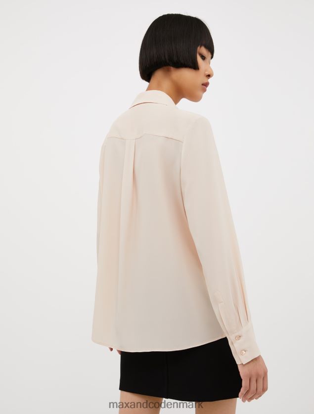 Kvinder silke crepe-de-chine skjorte MAX&Co. lyserød B2Z2T6514 beklædning