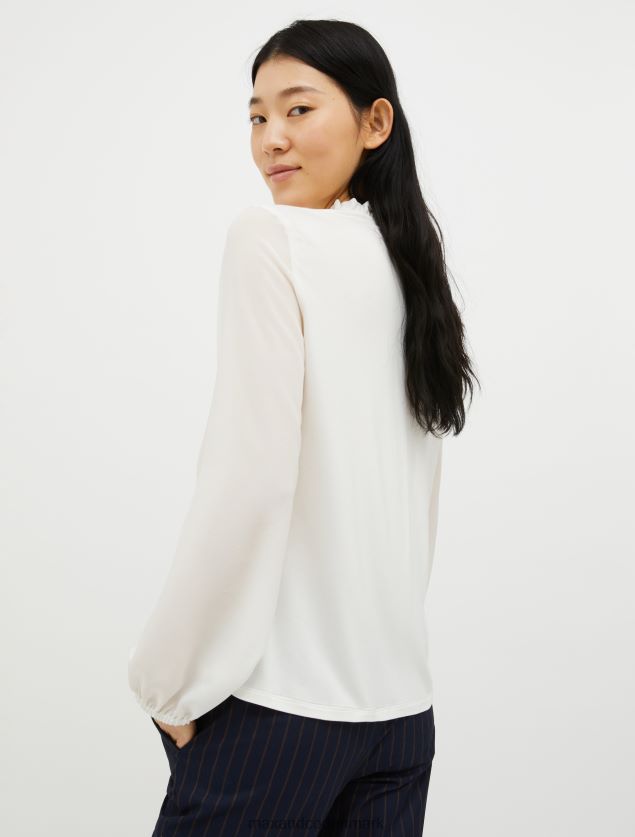 Kvinder silke og jersey bluse MAX&Co. hvid B2Z2T6541 beklædning