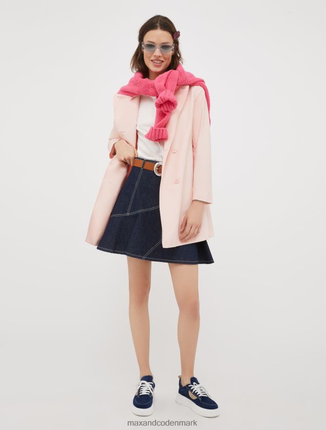 Kvinder silke-satin skjorte MAX&Co. elfenben B2Z2T6497 beklædning