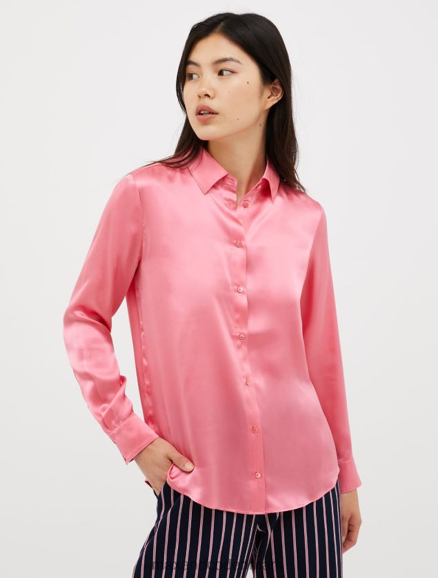 Kvinder silke-satin skjorte MAX&Co. lyserød B2Z2T6494 beklædning