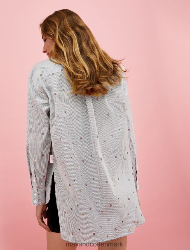 Kvinder tamagotchi fil coupe skjorte MAX&Co. sort mønster B2Z2T6529 beklædning