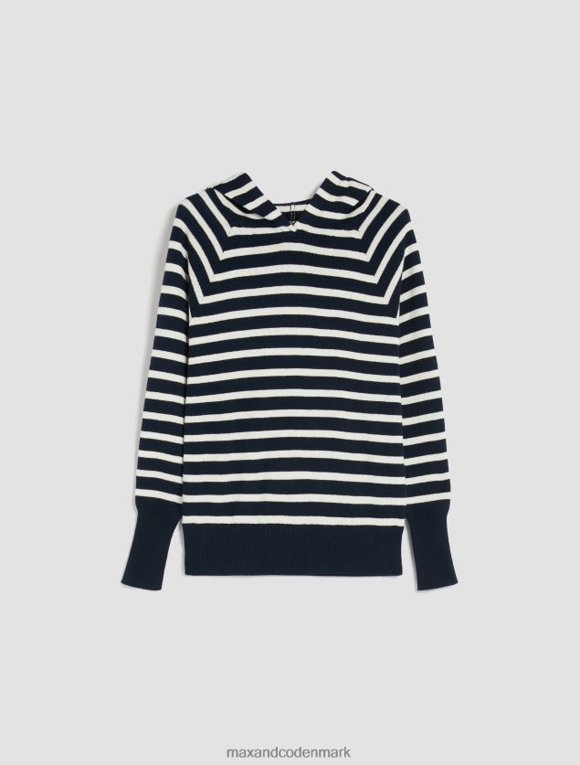 Kvinder hættetrøje i bomuld og kashmir MAX&Co. Marine blå B2Z2T6643 beklædning