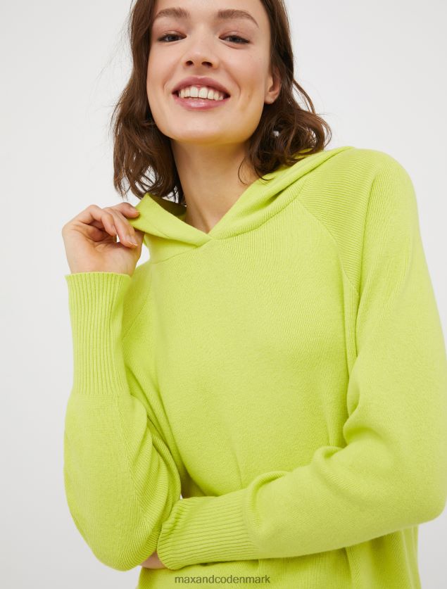 Kvinder hættetrøje i bomuld og kashmir MAX&Co. lyseblå B2Z2T6644 beklædning