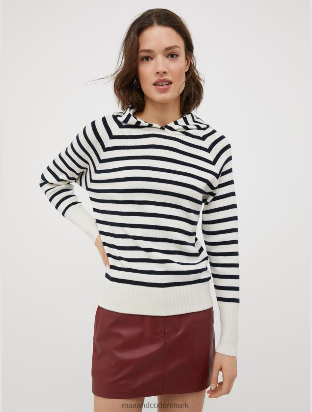 Kvinder hættetrøje i bomuld og kashmir MAX&Co. optik hvid B2Z2T6642 beklædning