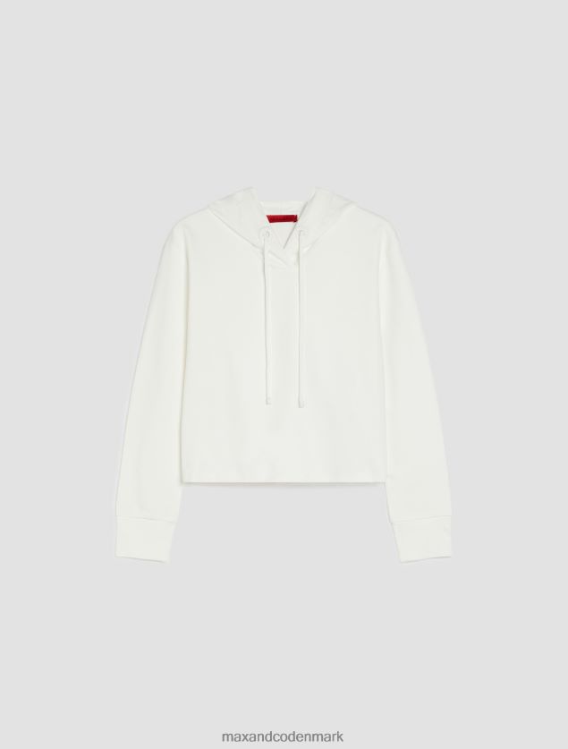 Kvinder mariner sweatshirt med hætte MAX&Co. hvidt mønster B2Z2T6620 beklædning