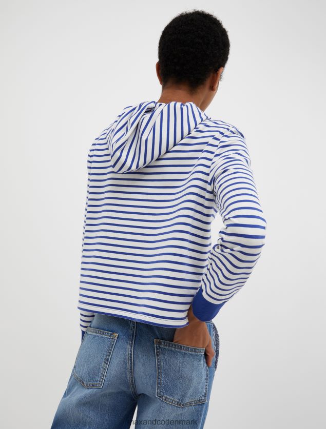 Kvinder mariner sweatshirt med hætte MAX&Co. kornblomst blå B2Z2T6618 beklædning
