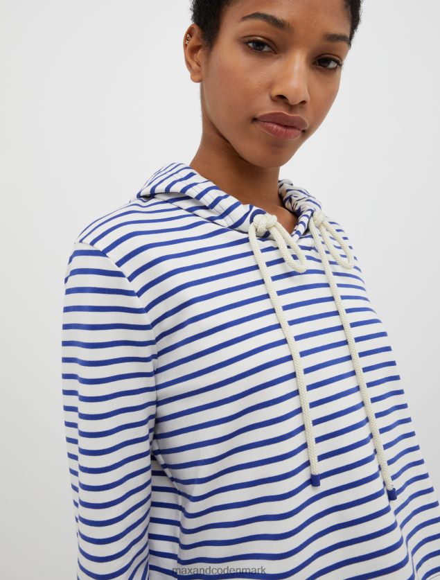 Kvinder mariner sweatshirt med hætte MAX&Co. kornblomst blå B2Z2T6618 beklædning