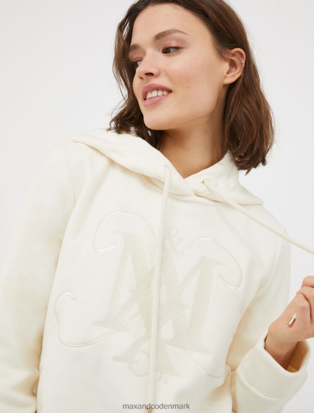 Kvinder monogram hættetrøje MAX&Co. elfenben B2Z2T6634 beklædning