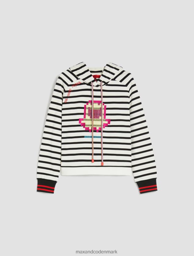 Kvinder tamagotchi broderet sweatshirt MAX&Co. Himmelblå B2Z2T6641 beklædning