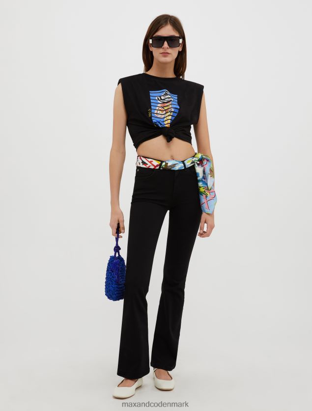 Kvinder Lad os tegne! ærmeløs t-shirt MAX&Co. sort B2Z2T6574 beklædning