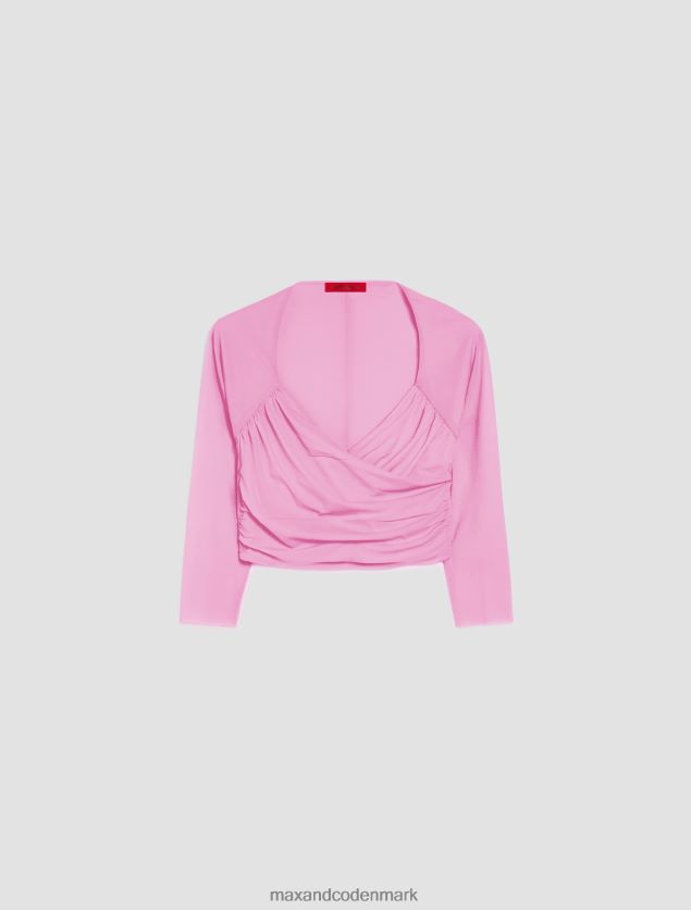 Kvinder crop top i tyljersey MAX&Co. lyserød B2Z2T6545 beklædning