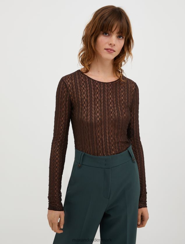 Kvinder langærmet jersey t-shirt MAX&Co. Brun B2Z2T6553 beklædning