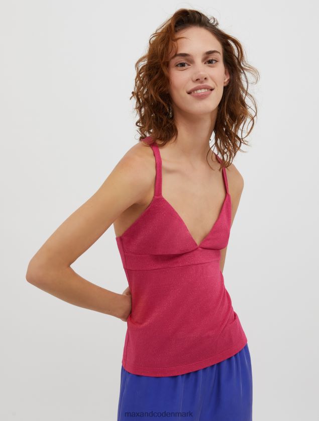 Kvinder lurex-jersey top MAX&Co. rød B2Z2T6470 beklædning