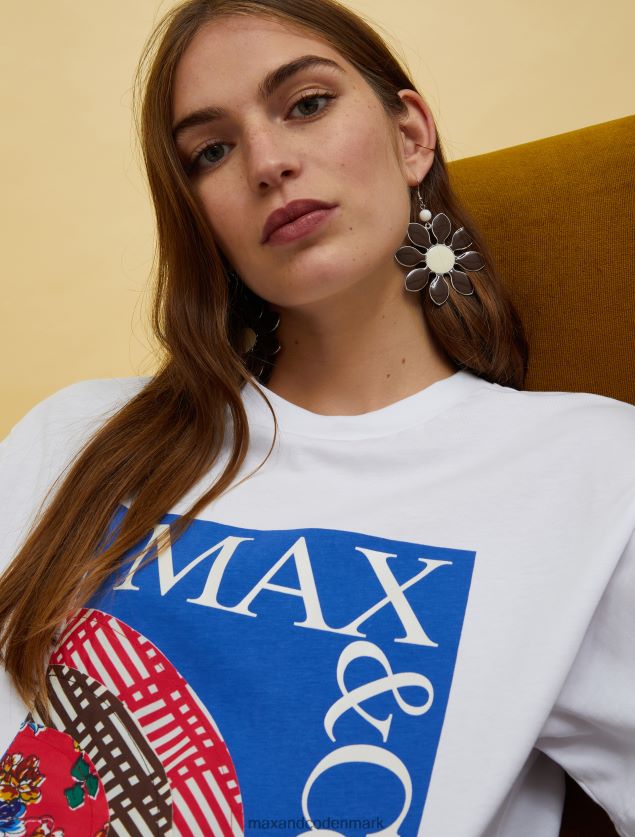 Kvinder mennesker, steder, farve logo t-shirt MAX&Co. lilla mønster B2Z2T6581 beklædning